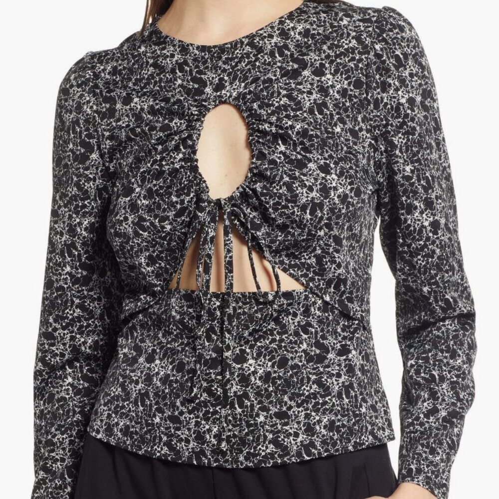 Open Edit Cutout Detail Blouse